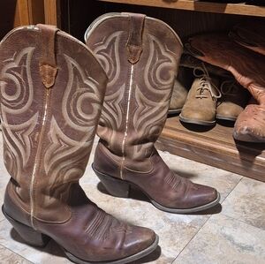 Durango RD3514 Womens Crush Distressed  Square Toe  Western Cowboy Boots sz 7 M